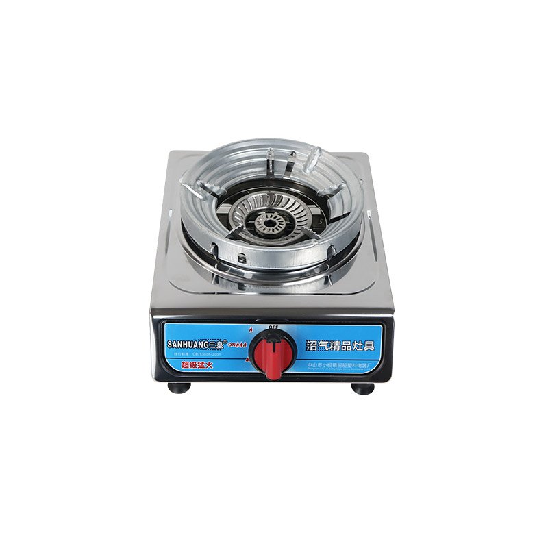 Factory Price High Quality Single Burner Biogas Stove Power Environmental Table Rotate Biogas Methane Stove