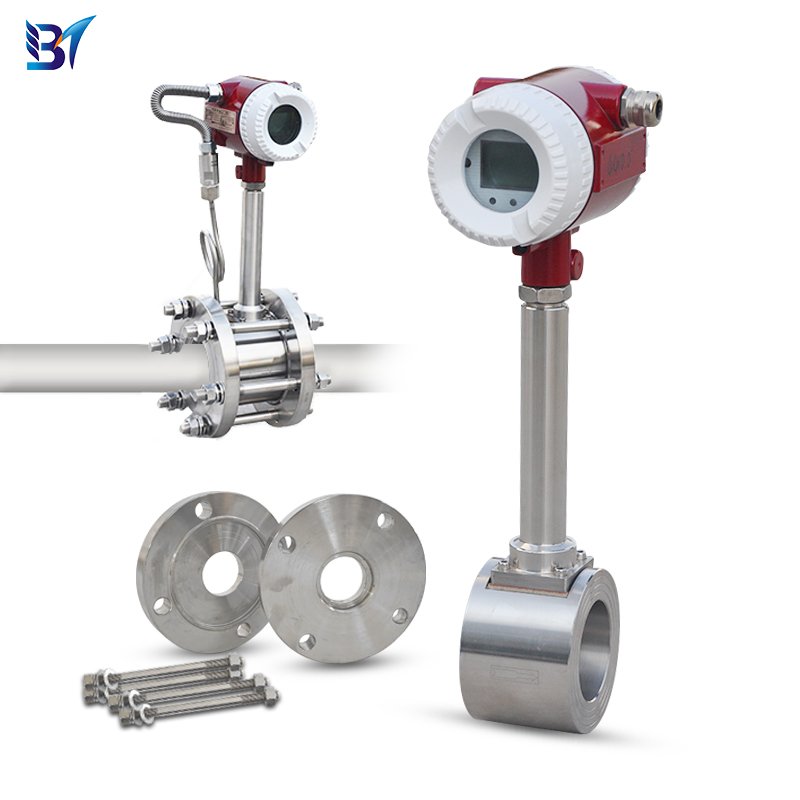 Gas vortex flow meter super heated steam vortex air flowmeter