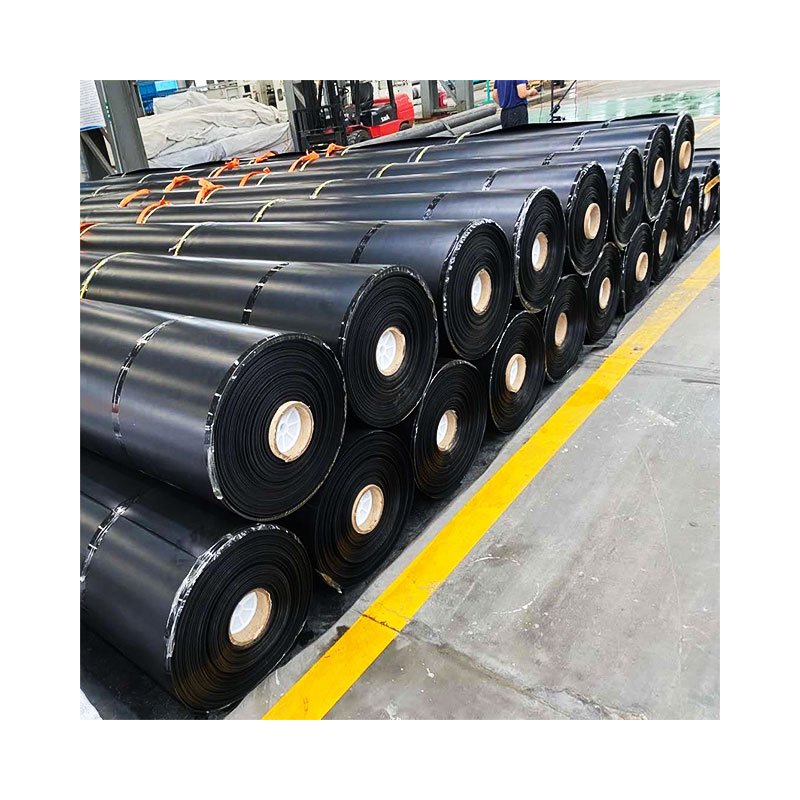 China customized 0.3mm 0.5mm 1mm 3mm hdpe composite geomembrane sheet pond liner landfill civil engineering construction