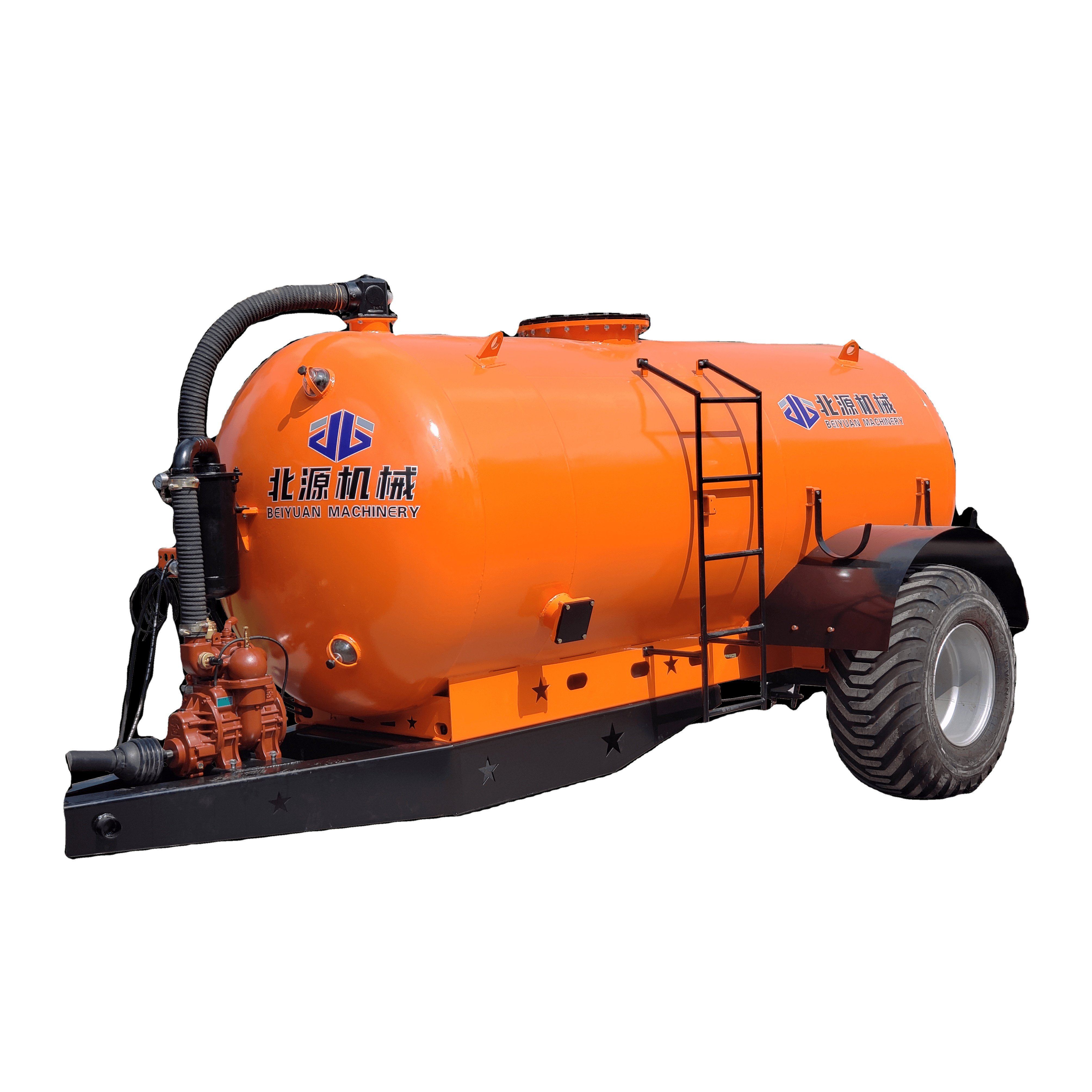 Galvanized slurry tanker with vacuum pump liquid manure spreader capacity 8 cubic meters
