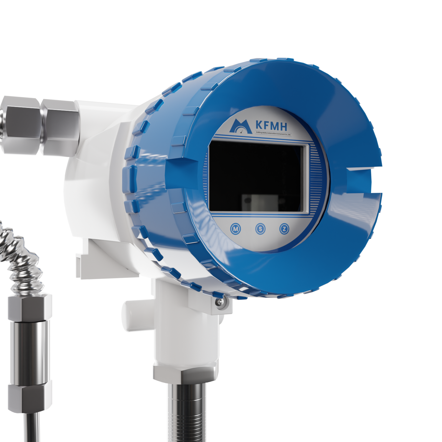 Temperature Max 300°C RS485 MODBUS Vortex Flow Meter With Temperature and Pressure Data Fixing