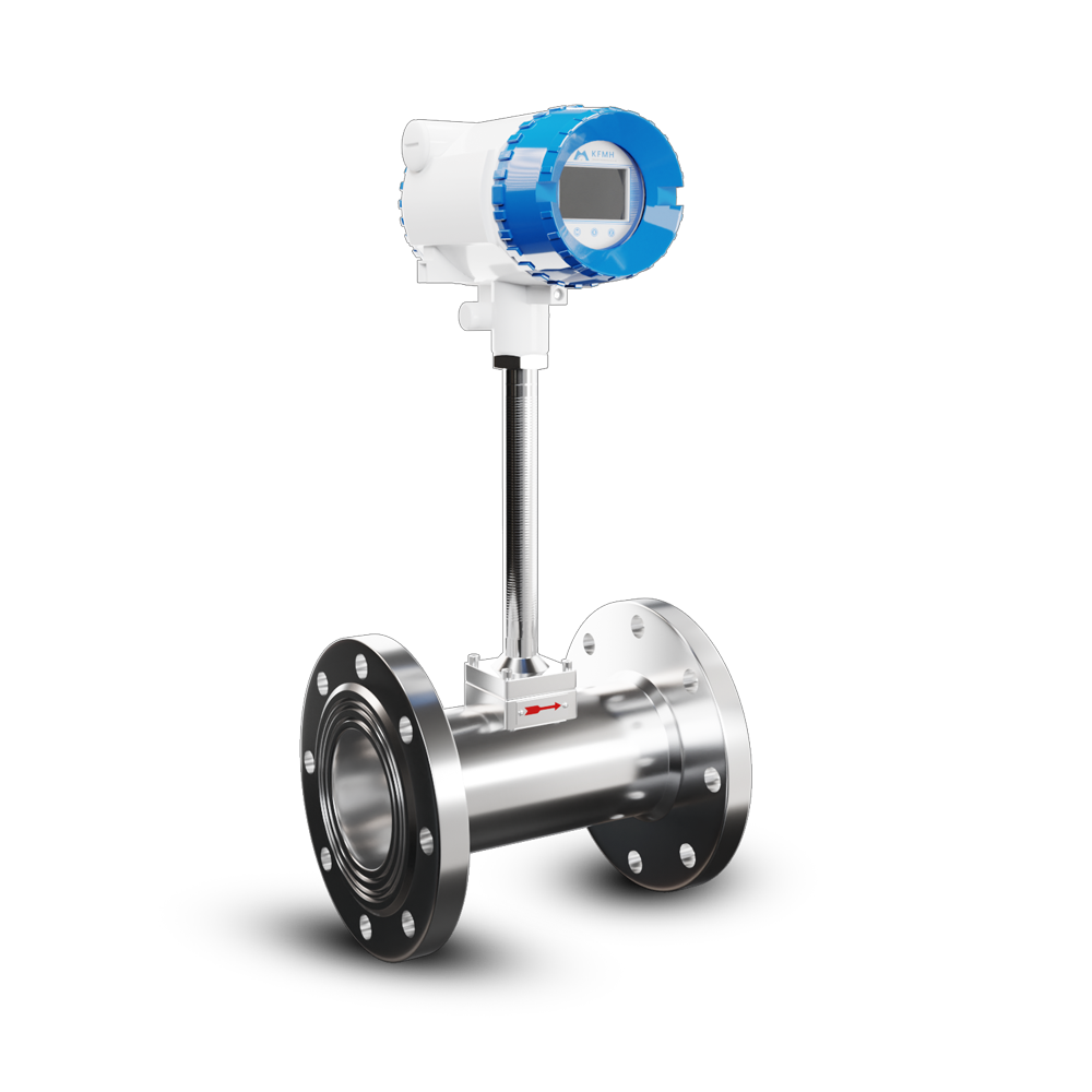 Temperature Max 300°C RS485 MODBUS Vortex Flow Meter With Temperature and Pressure Data Fixing