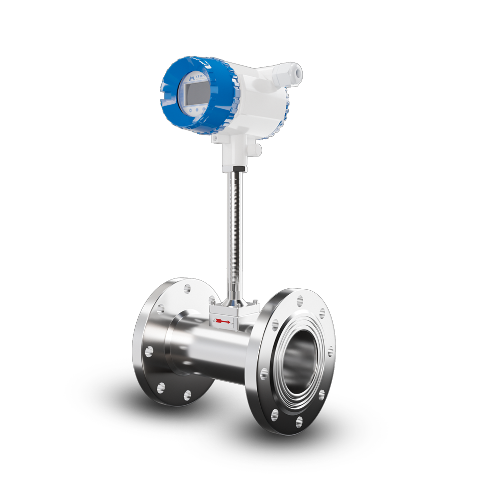 Temperature Max 300°C RS485 MODBUS Vortex Flow Meter With Temperature and Pressure Data Fixing