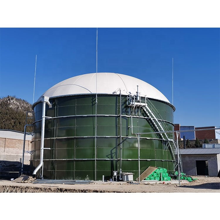 Power Generation Plant From Biogas Glass Fused To Steel Digestion Tank