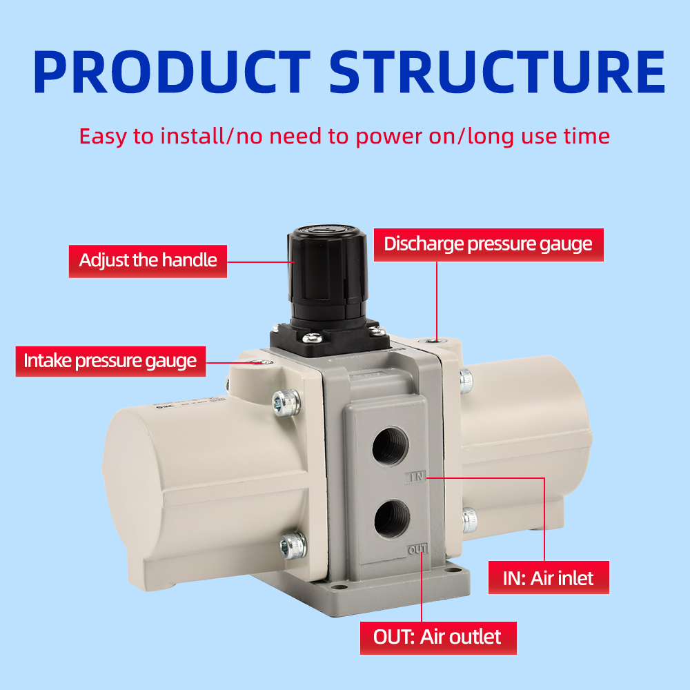 VBA10A-02GN SMC%100 unopened air booster Valve VBA40A-04GN VBA20A-03 Booster regulator compressor pneumatic tank booster