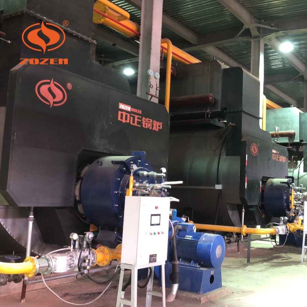 Environmentally friendly 100bhp lpg coke oven gas diesel oil fired industrial steam boiler for fodder