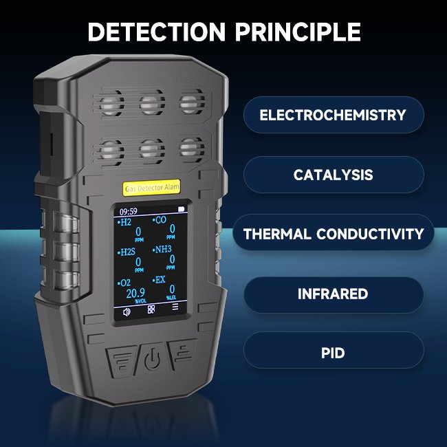 Biogas Analyser 6 in 1 Ch4 Co2 H2S Pump Portable Biogas Analyzer Portable Multi Gas Detector Price