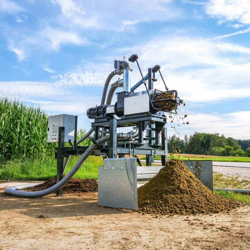 Solid Liquid Manure Separator Cow Dung Dewatering Screw Press Solid Liquid Separator For Biogas Plants