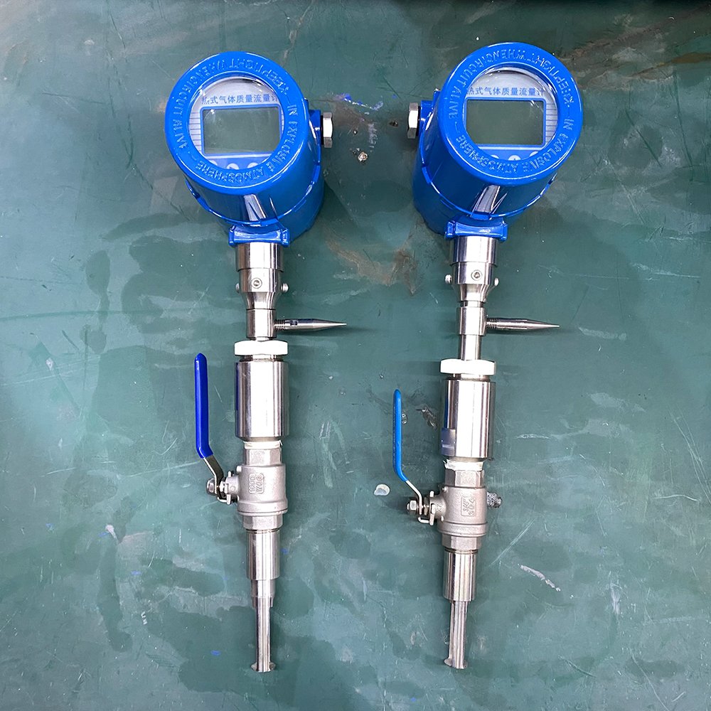RS232 Compressed Air Oxygen Hydrogen 4~20mA Biogas Flowmeter Thermal Mass RS485 Flow Meters for Natural Gas