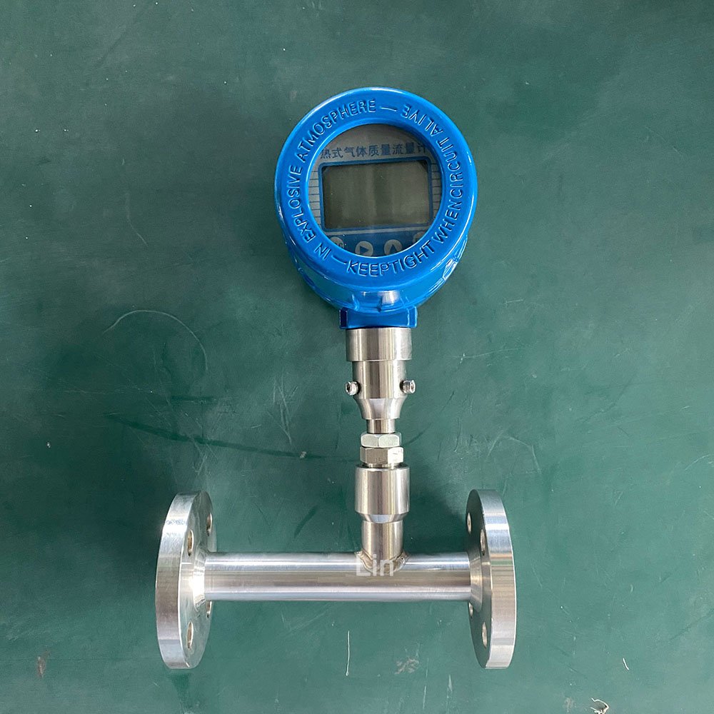 RS232 Compressed Air Oxygen Hydrogen 4~20mA Biogas Flowmeter Thermal Mass RS485 Flow Meters for Natural Gas