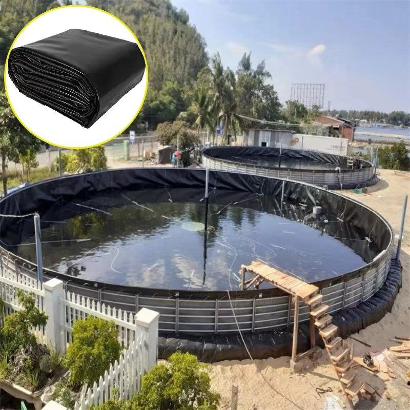 The Construction of The Biogas Digester Project in The Farm Breeding Farm Adopts 1.0mm1.5mm 100% Brand New HDPE Geomembrane Film