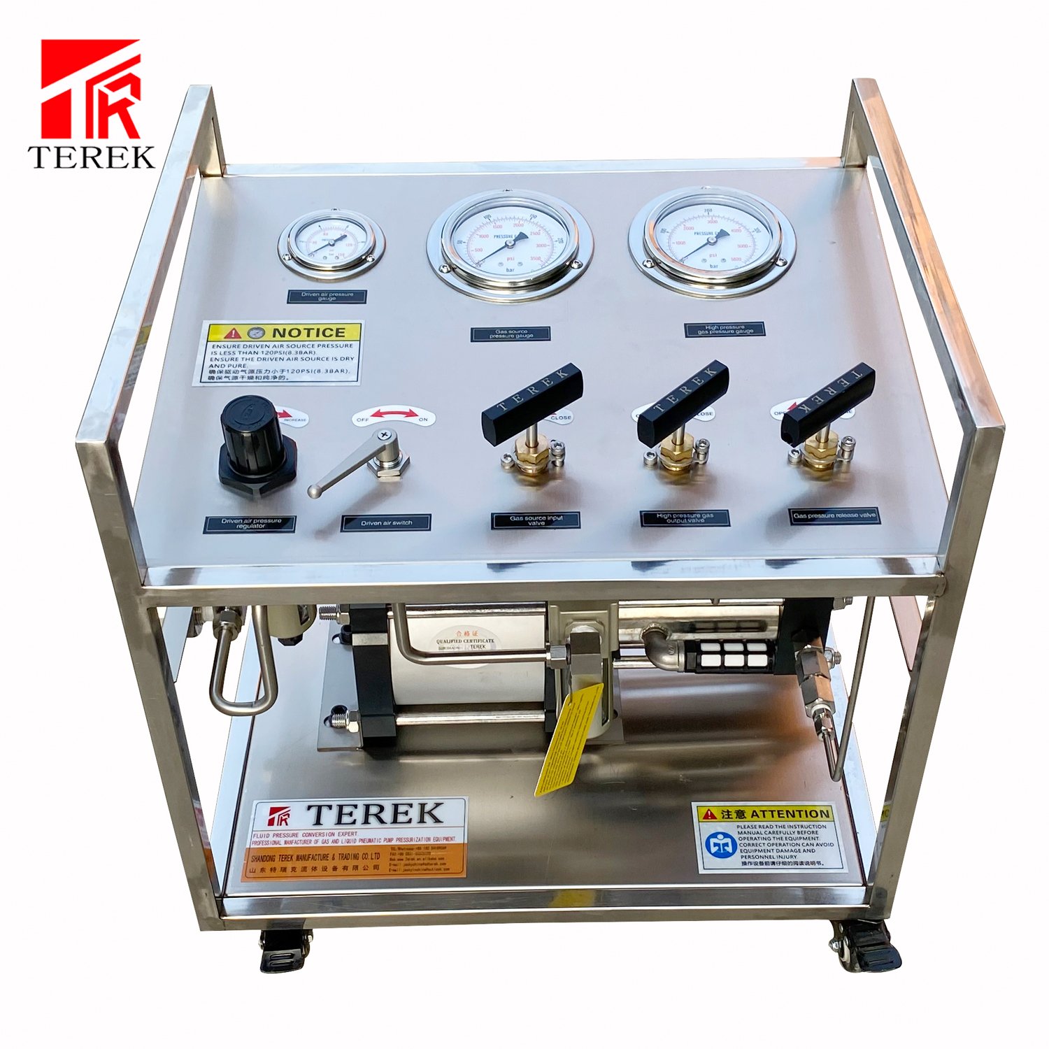 gas cylinder valving unit biogas cylinder filling station air driven system