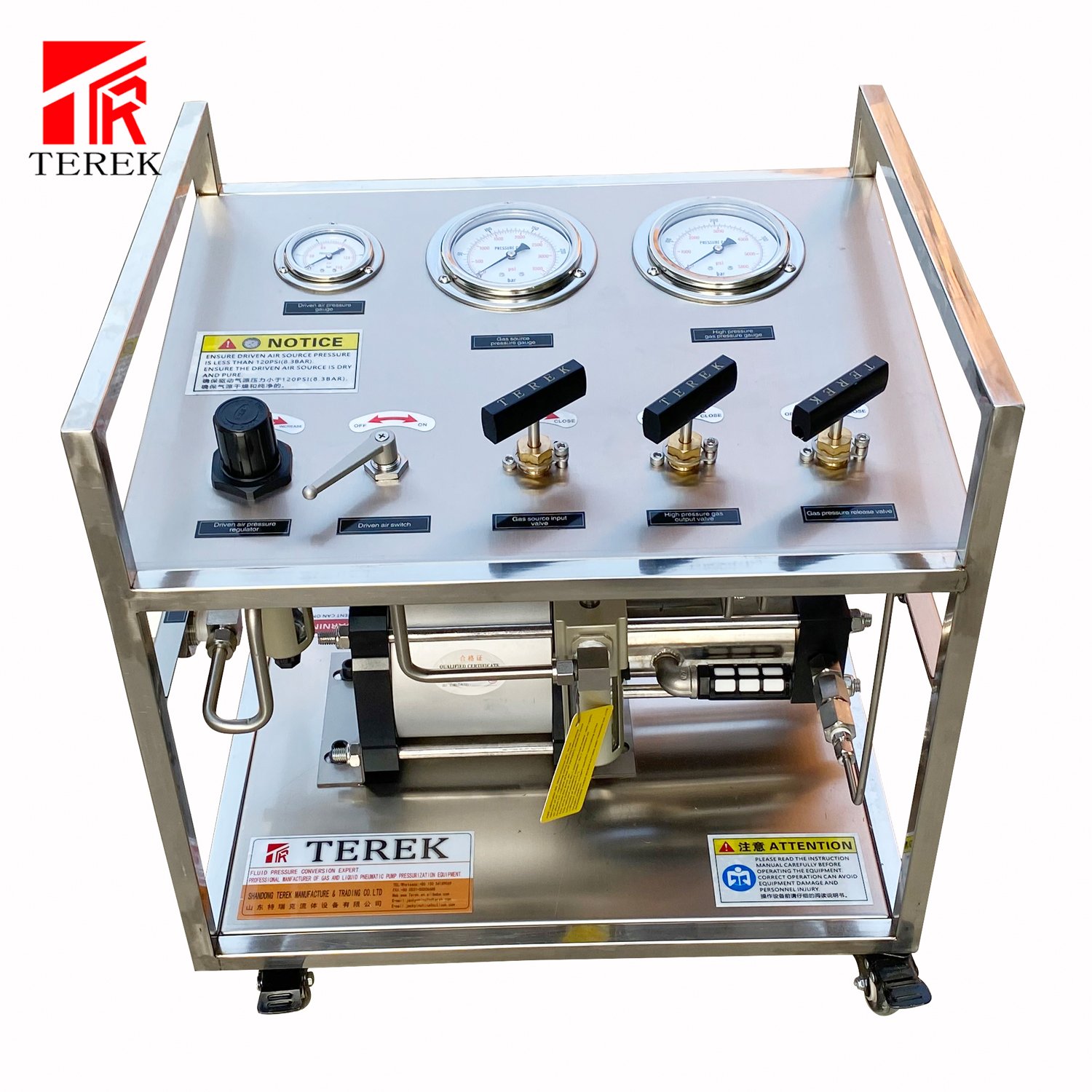 gas cylinder valving unit biogas cylinder filling station air driven system