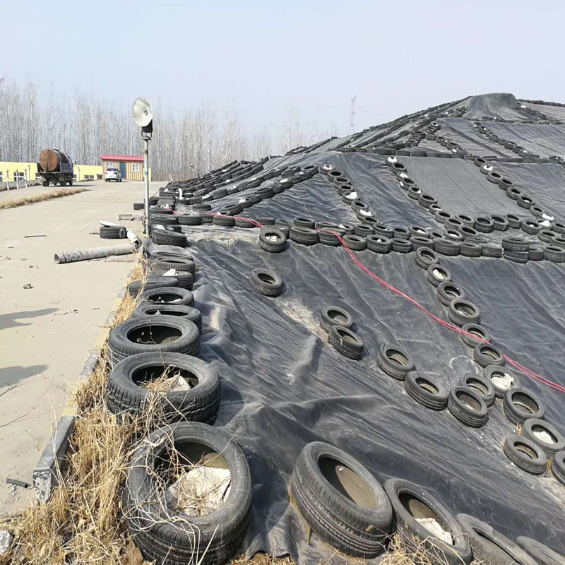 Pig farm biogas digester black membrane aeration tank anti-seepage membrane oxidation pond HDPE geomembrane factory