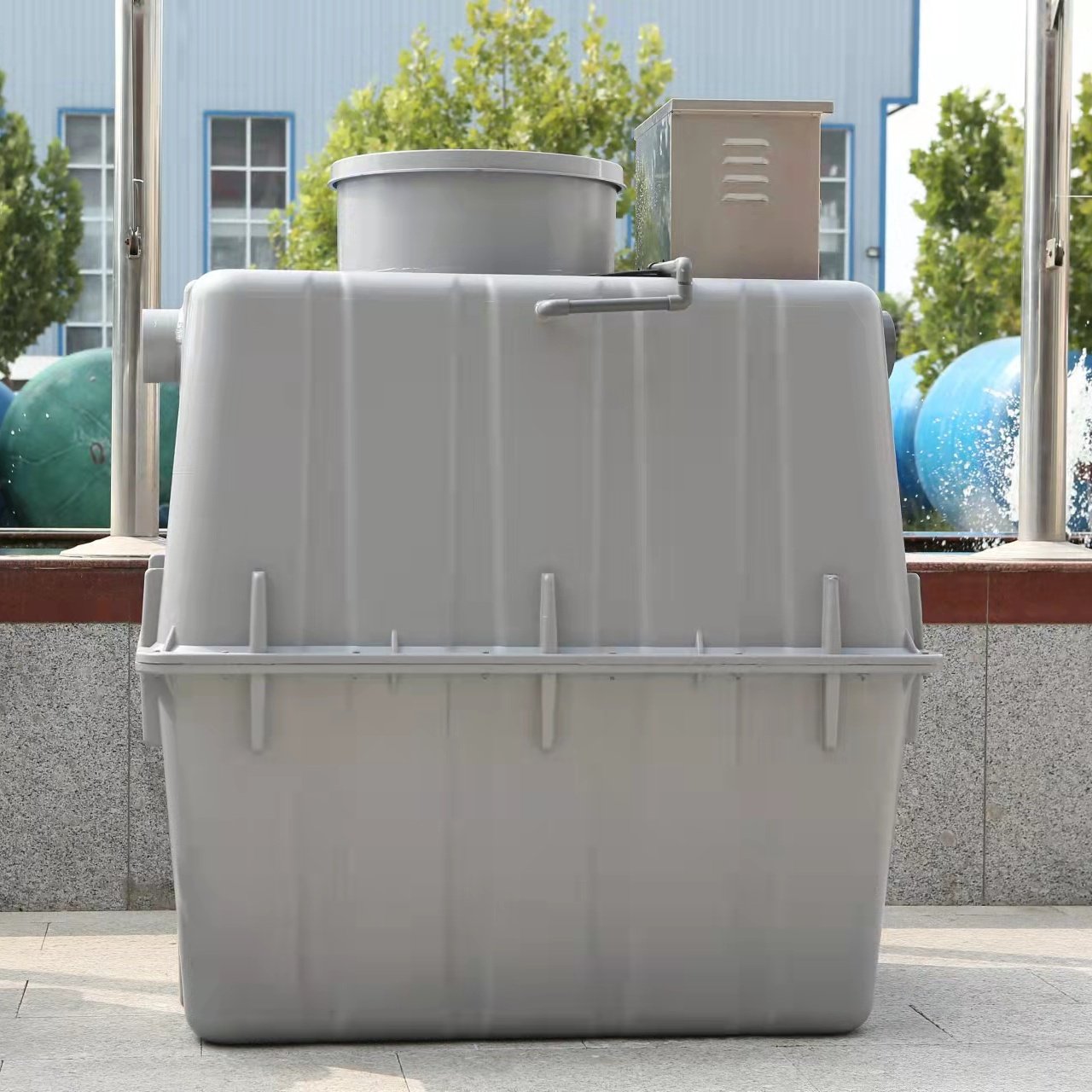 Underground Type Domestic Sewage Treatment System Biogas Domestic Waste Water Purification FRP GRP Septic Tank