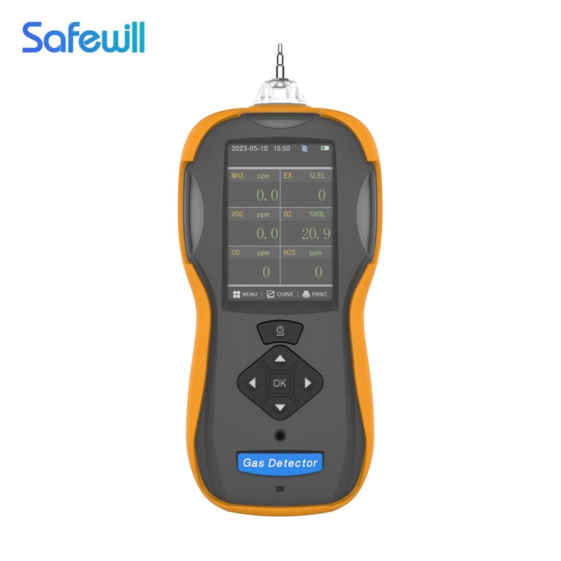 Safewill Supply Multi Gas Detector 6-in-1 CO/CO2/O2/H2S/VOC/CH4 Gas Detector Biogas Analyser