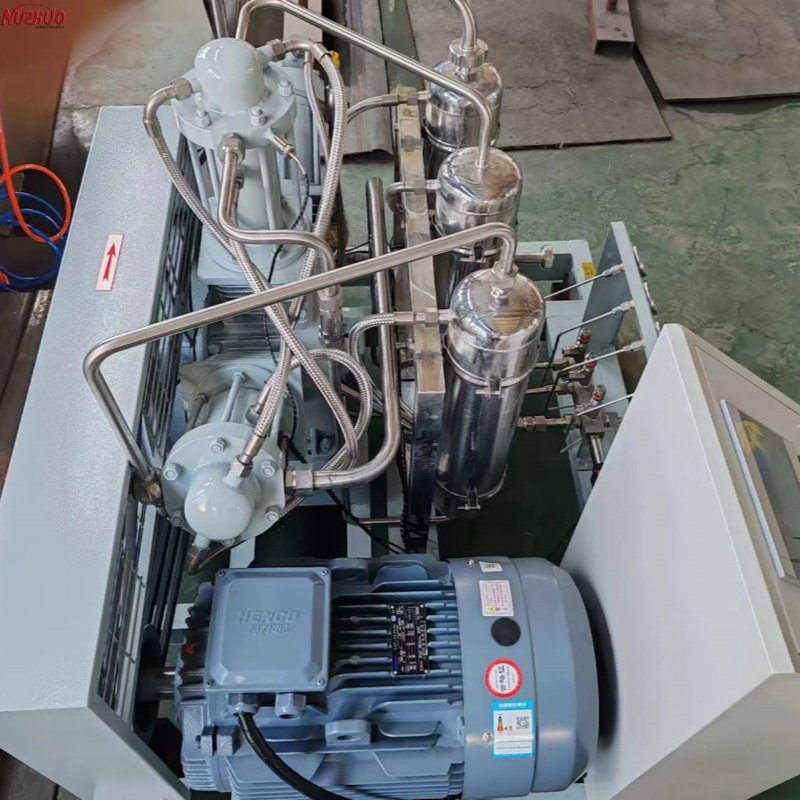 NUZHUO Biogas CO2 Nitrogen Oxygen Booster Compressor For Gas Cylinder Filling Station 4-200bar Adjustable