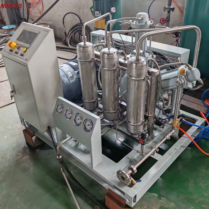 NUZHUO Best Selling Industrial Filling Compressor O2 Booster Automatic Cylinder Filling With Strong Pressure