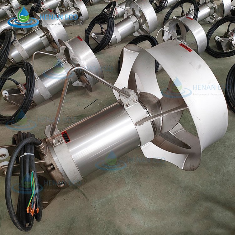 High efficiency low energy consumption anaerobic tank biogas plan sewage agitator submersible mixer from own factory