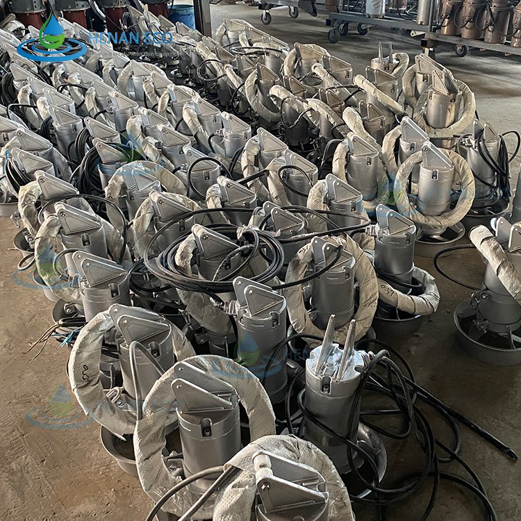 High efficiency low energy consumption anaerobic tank biogas plan sewage agitator submersible mixer from own factory