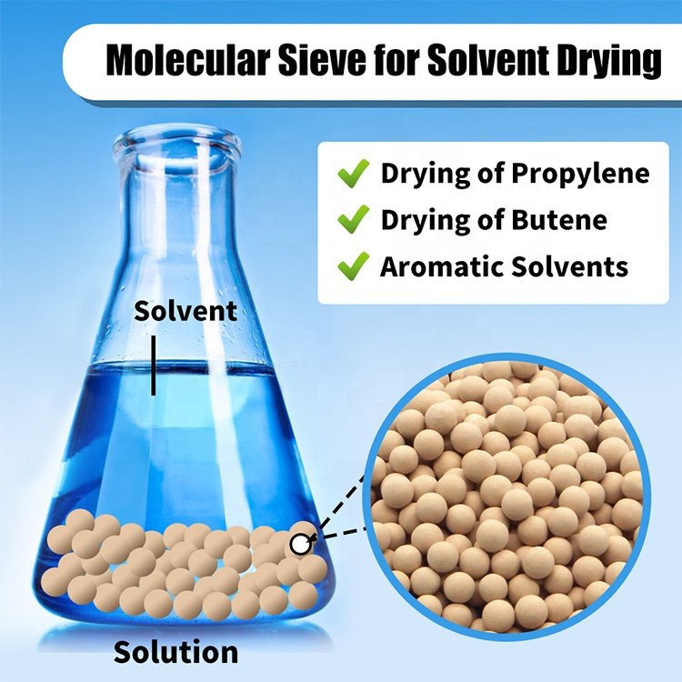 Chemxin synthetic zeolite 4a molecular sieve adsorbent 3-5 mm for biogas moisture removal equal to Siliporite NK10B