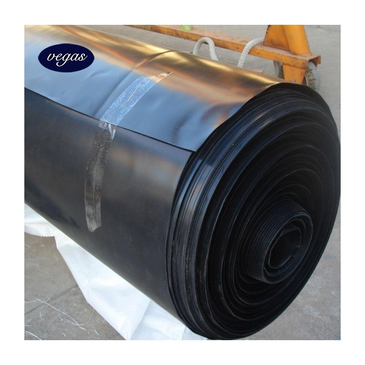 Hot sale black ASTM high density polyethylene smooth geomembrane with best price