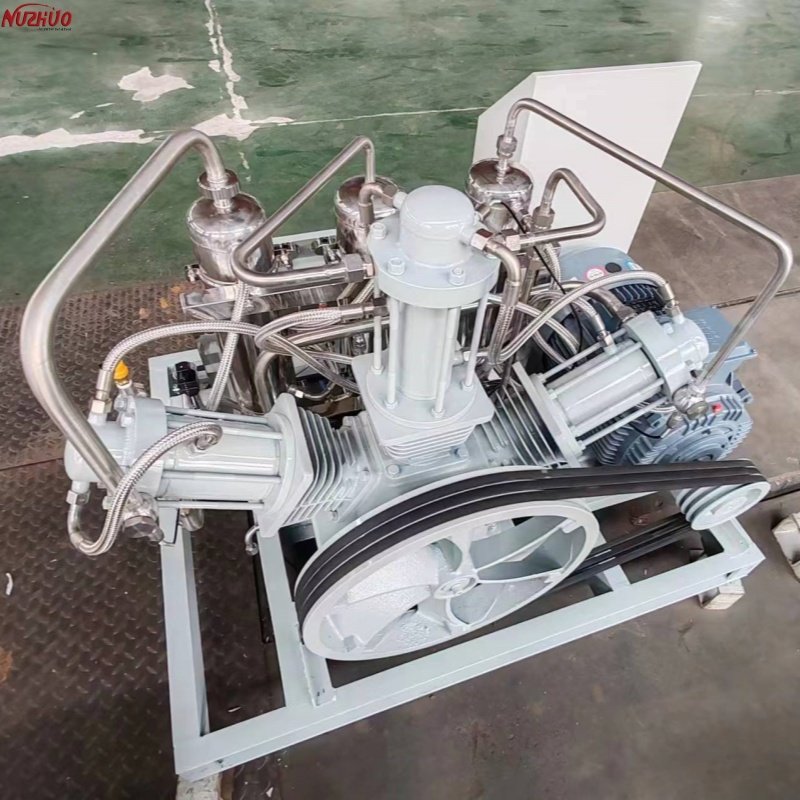 NUZHUO High Stability 40L/50L Cylind Oxygen Fill Machine More Productivity O2 Gas Filling Compressor