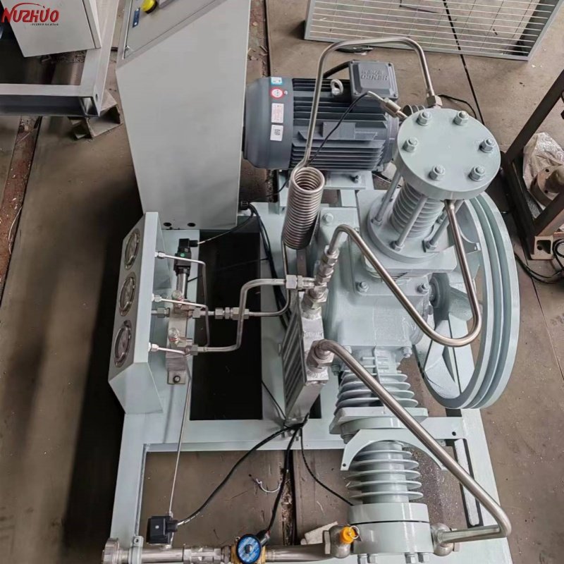 NUZHUO High Stability 40L/50L Cylind Oxygen Fill Machine More Productivity O2 Gas Filling Compressor