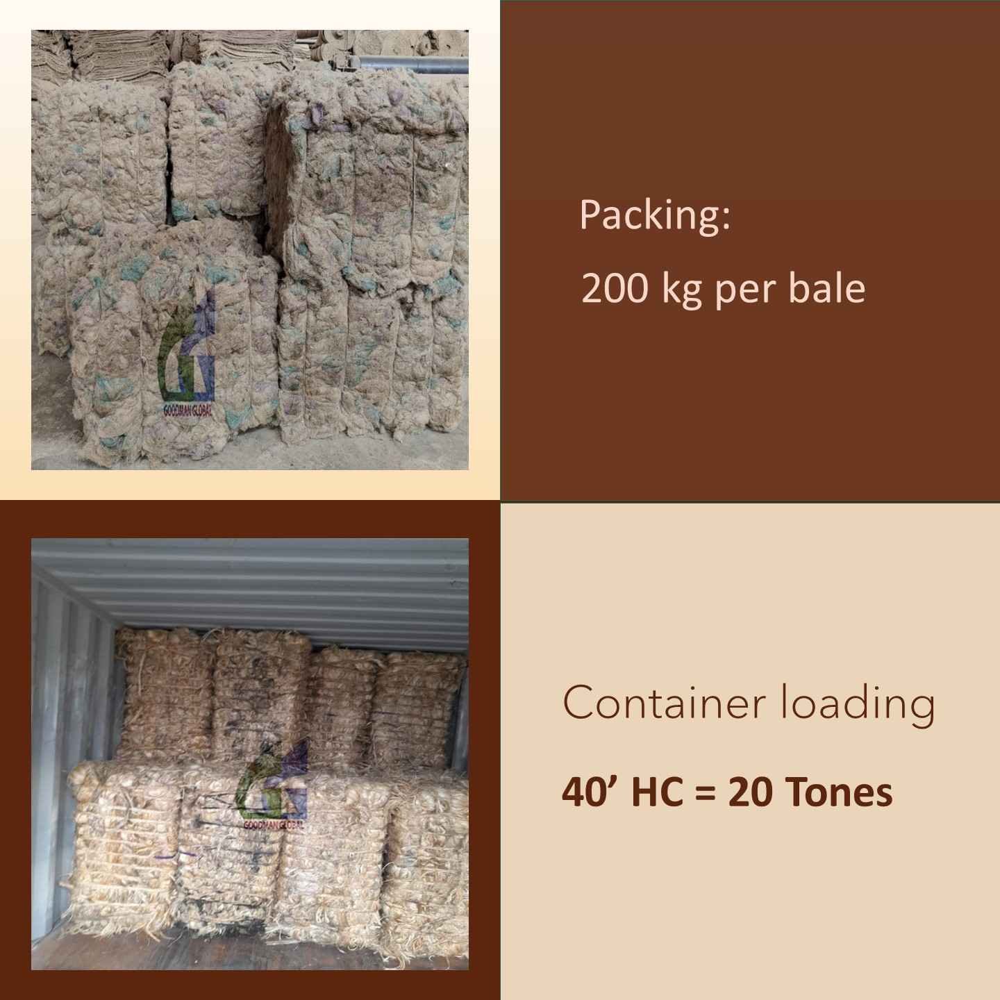 top-grade 3 to 20 cm Jute Caddies Fiber Recycled Biodegradable Manufacturer Wholesale Supplier Goodman Global Bangladesh