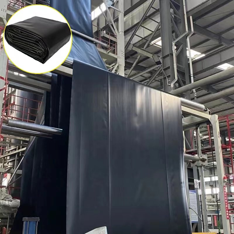 1.5mm HDPE biogas tank black film water storage tank anti-seepage geomembrane national standard new material geomembrane