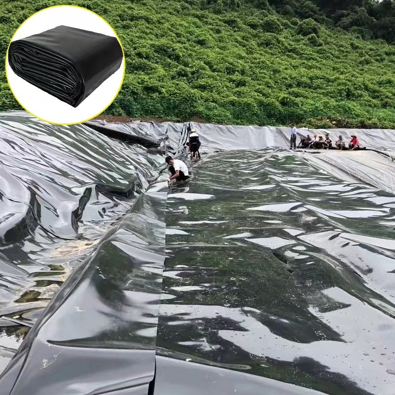 1.5mm HDPE biogas tank black film water storage tank anti-seepage geomembrane national standard new material geomembrane