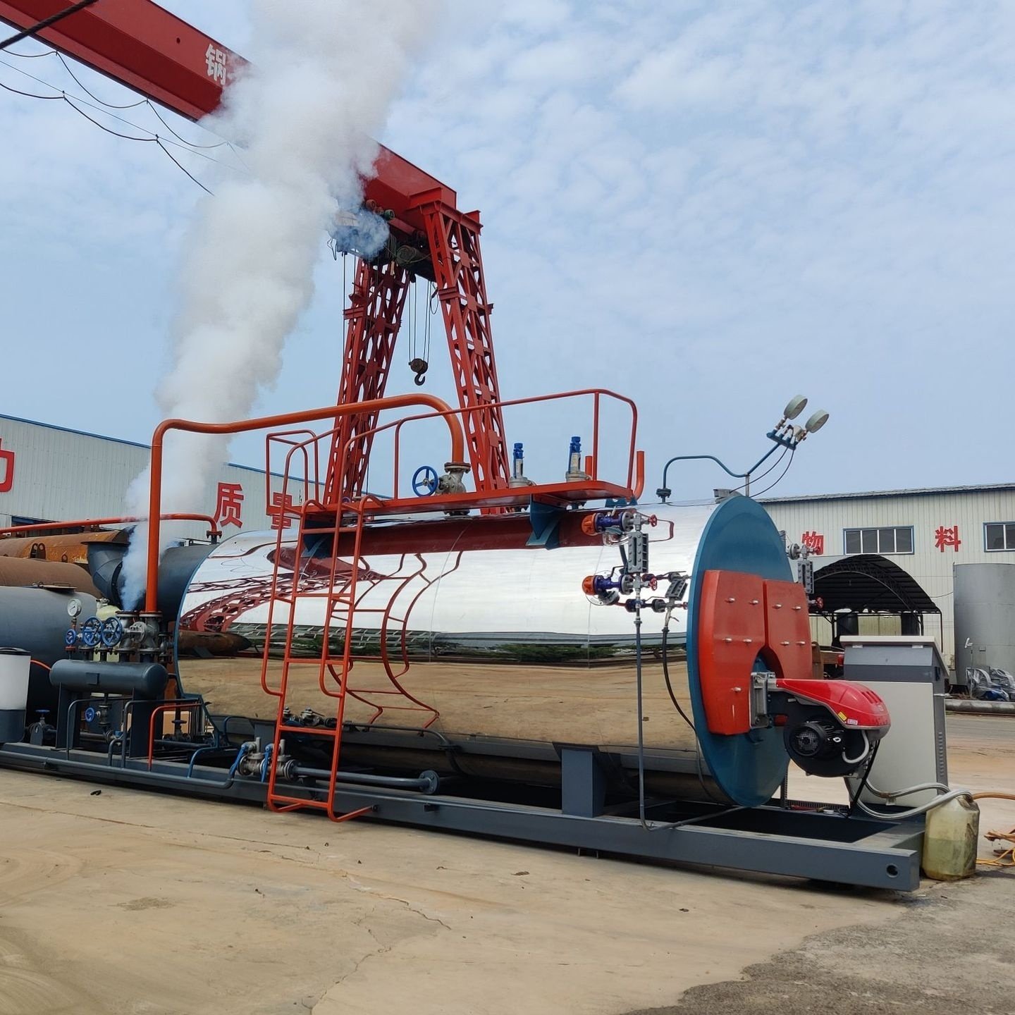 3 ton 5ton 10ton 4 t/h Horizontal Corrugated Furnace Palm Oil Gas Fired Boiler Biogas Steam Generator Boilers
