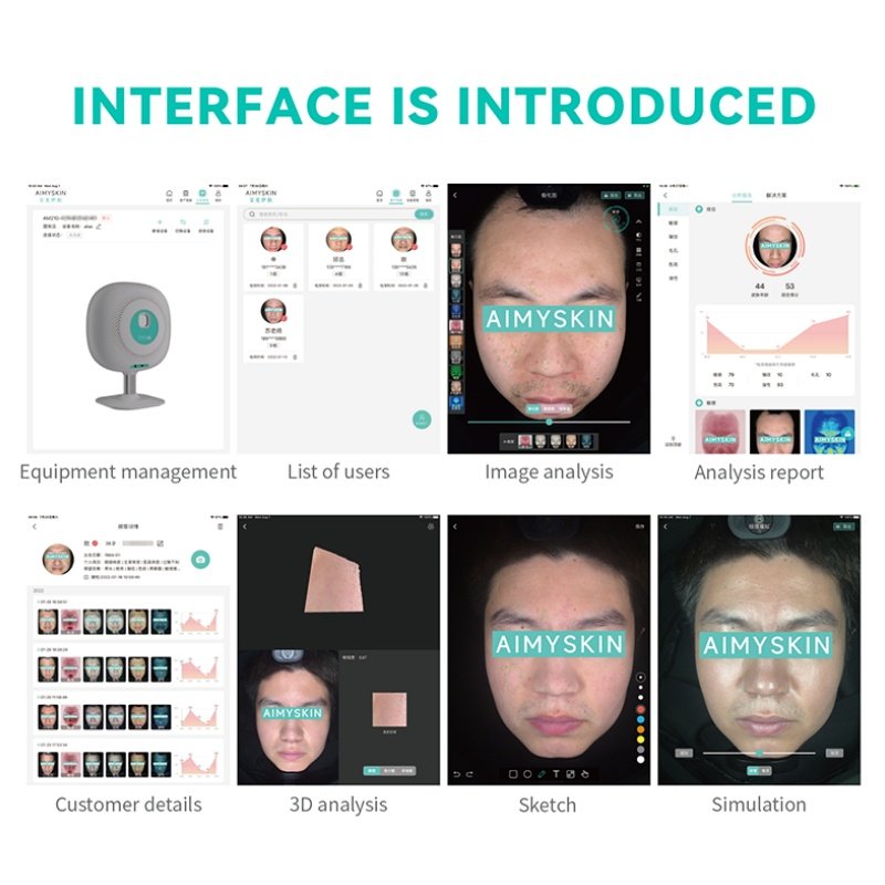 Skin analysis 3D skin analyze skin test Diagnosis System Facial treatment machine OEMODM