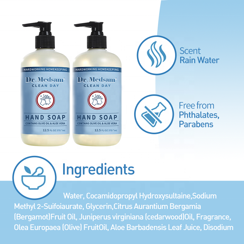 OEM/ODM Custom Natural Organic Anti Bacterial Hand Soap Cleaning Gentle Foaming Hand Soap