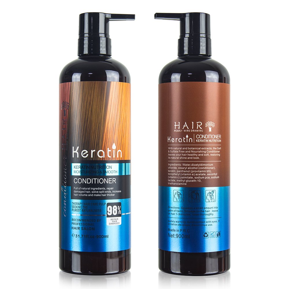 wholesale private label keratin hair care set protein natural shampoo and conditioner for women