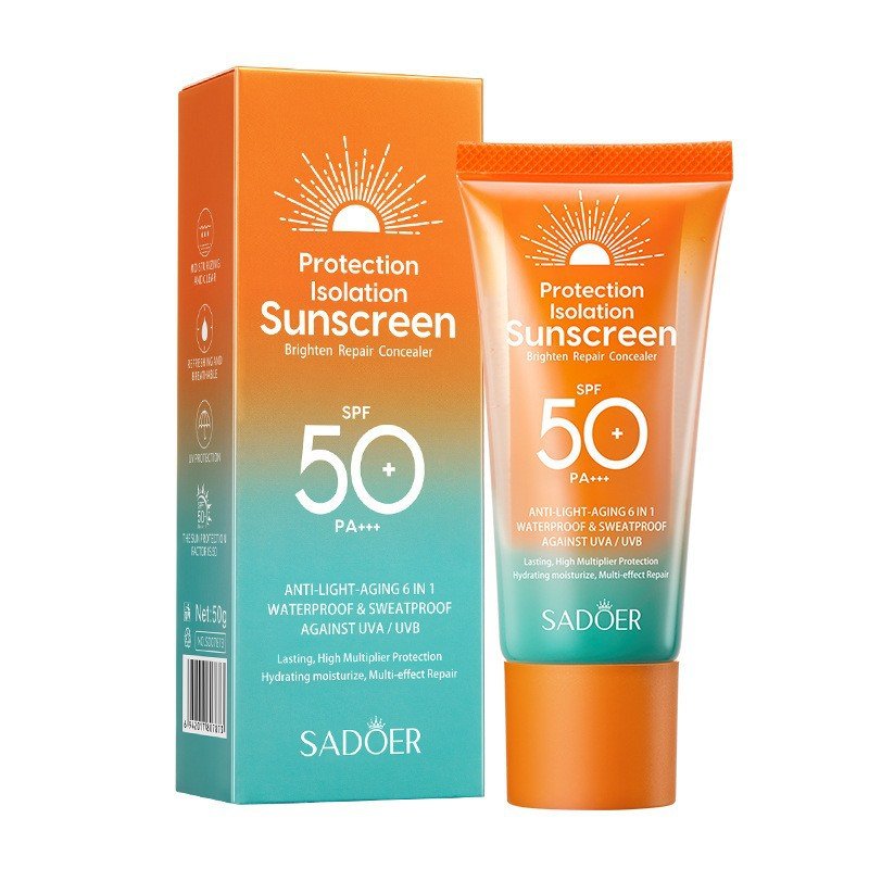 Wholesale High Multiples Lasting Sunscreen Organic Moisturizing Soothing Waterproof Uva+uvb Sun Cream Spf 50