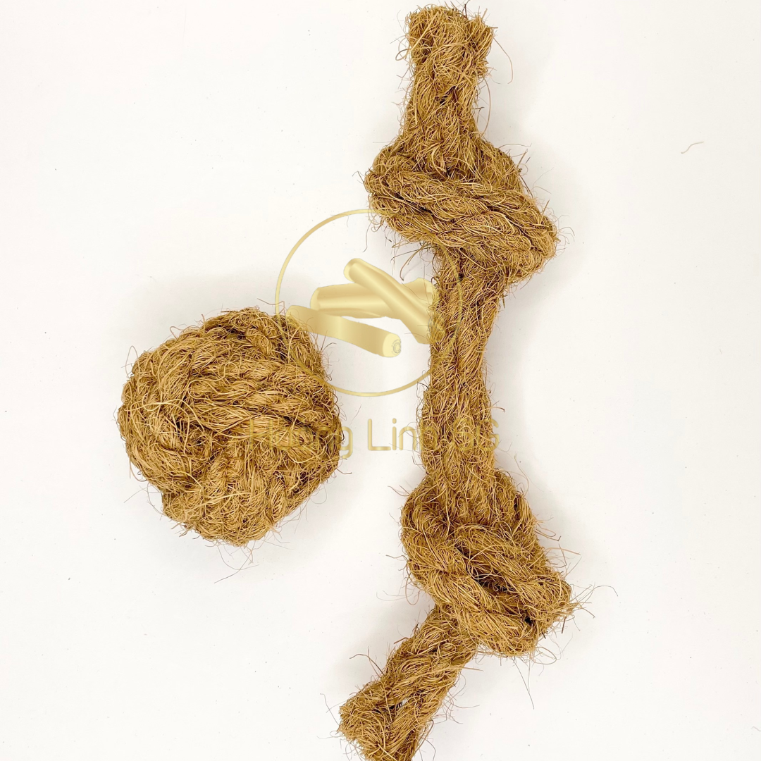 Coconut fiber Chew/Cocoball pet dog toy/Coco pull rope Rurable teeth clean Chewing rope toys from HOANG LINH SG Kimy+84938616690
