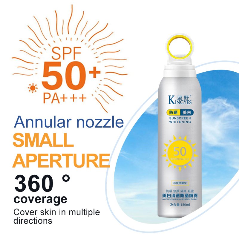 KINGYES Private Label Broad SPF 50 Sunscreen Water Resistant and Biodegradable Sunscreen Mist Spray
