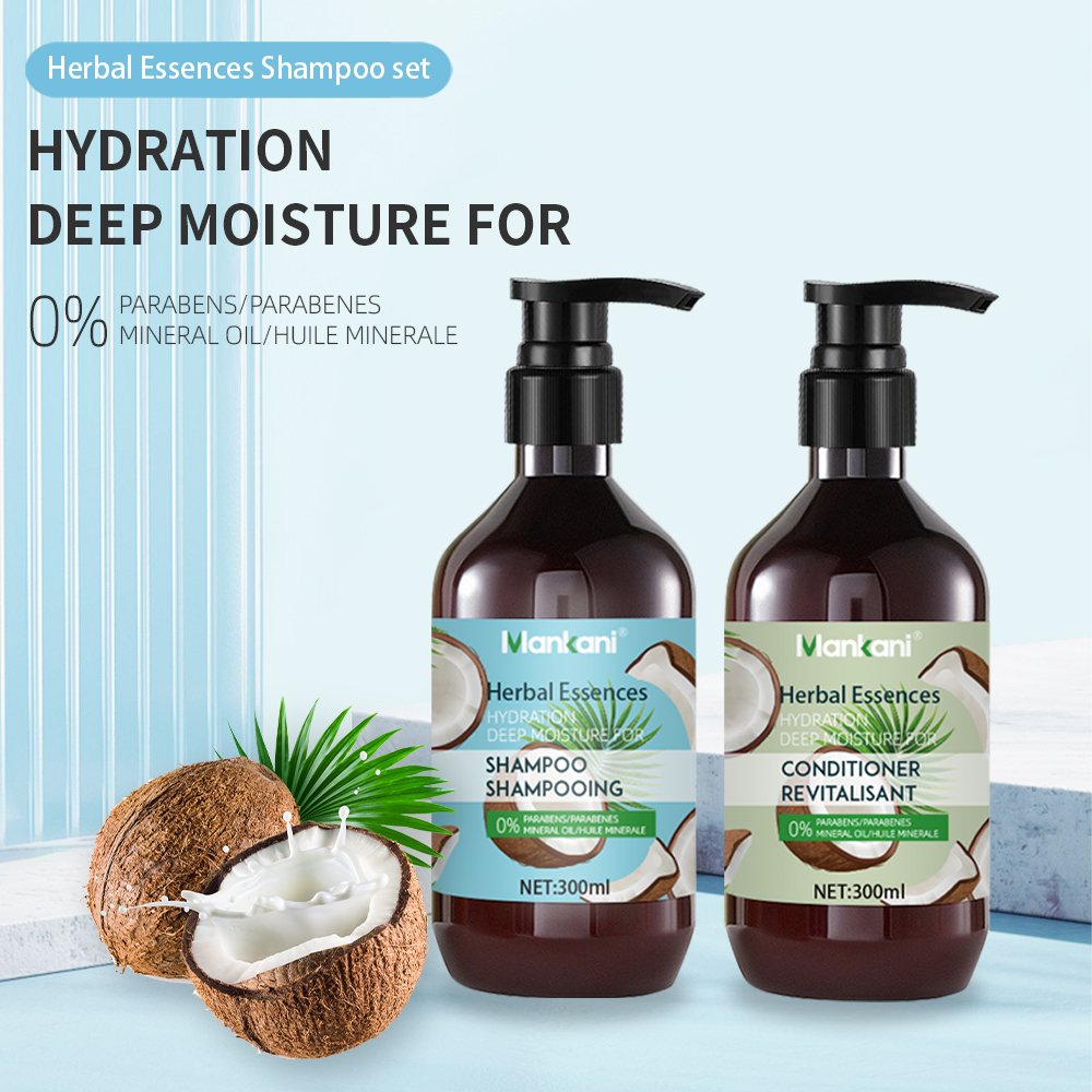 OEM Wholesale Organic Anti Hair Loss Shampoo Spa Virgin Coconut Oil Anti Dandruff Hair Growth Coconut Shampoo And Conditioner