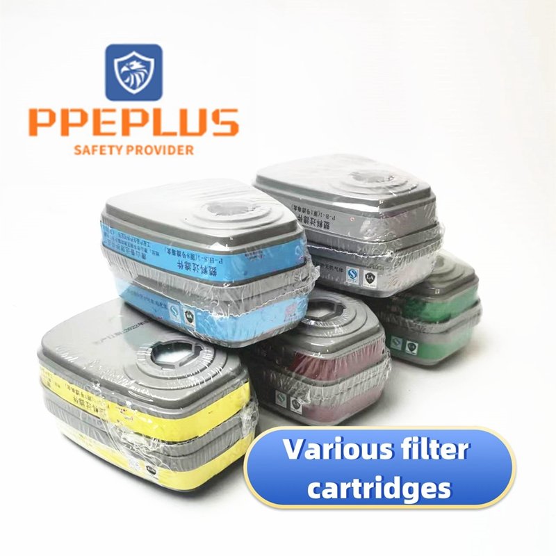 PPE PLUS Respirator Half Face Gas Mask For Against Dust, Organic Vapors, Gas, Smoke, Fire, Painting, Sanding