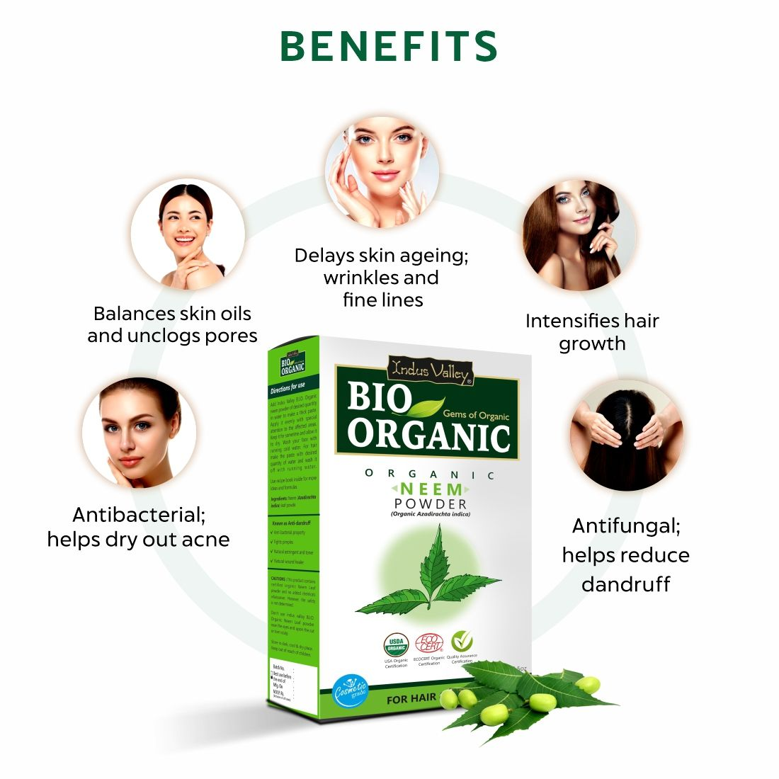 Custom Logo OEM Neem Leaf Powder and Multani Mitti Powder Combo Herbal multani mud wholesale Herbs For Hair Care and Skin Care