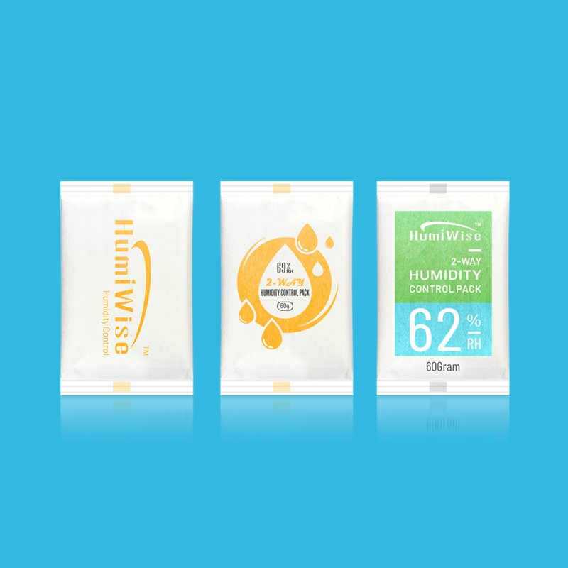 2 Way Humidity Pack 8g Humidity Control Chemical Auxiliary Agent Fiber Desiccant Card Natural Plant Fiber Card Type 2 Years 62%