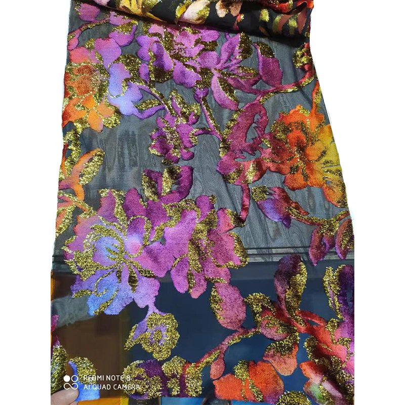 2023 Latest Pattern Polyester, Nylon Sheer Gauze Jacquard Garment Spring Summer Ladies Shirt Dirac Somali Fabric/