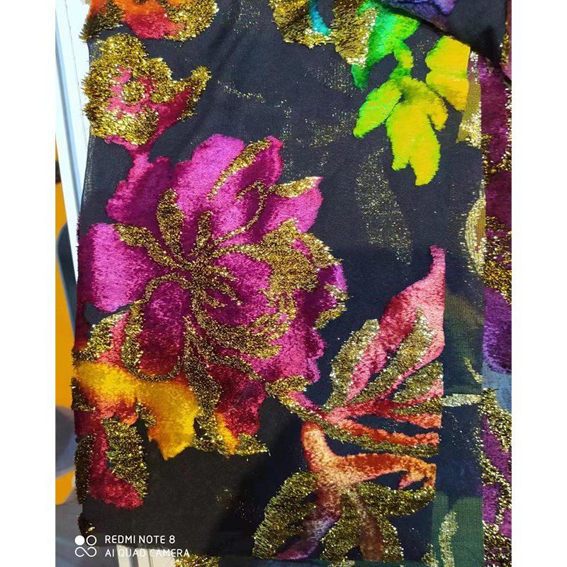 2023 Latest Pattern Polyester, Nylon Sheer Gauze Jacquard Garment Spring Summer Ladies Shirt Dirac Somali Fabric/