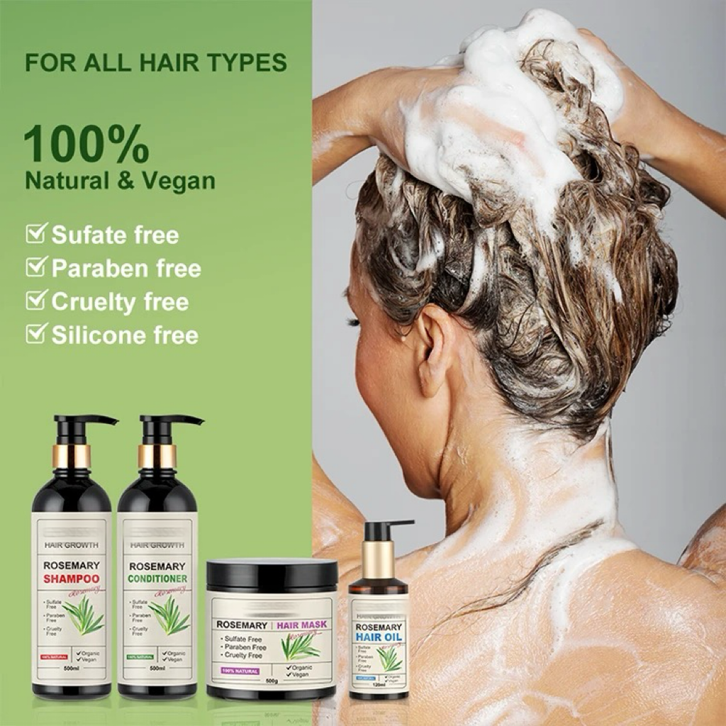 Customized shampoo and conditioner set Anti hair loss Keratin Essential Herbal Oil and Salon shampoo