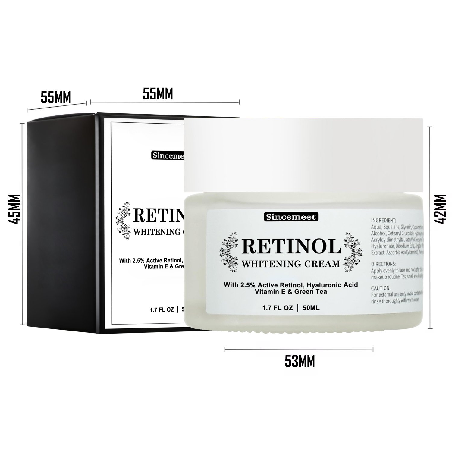 Private Label Vegan Brightening Firming Skin Care Lightening Moisturizer Anti Aging Wrinkles Remover Face Collagen Retinol Cream