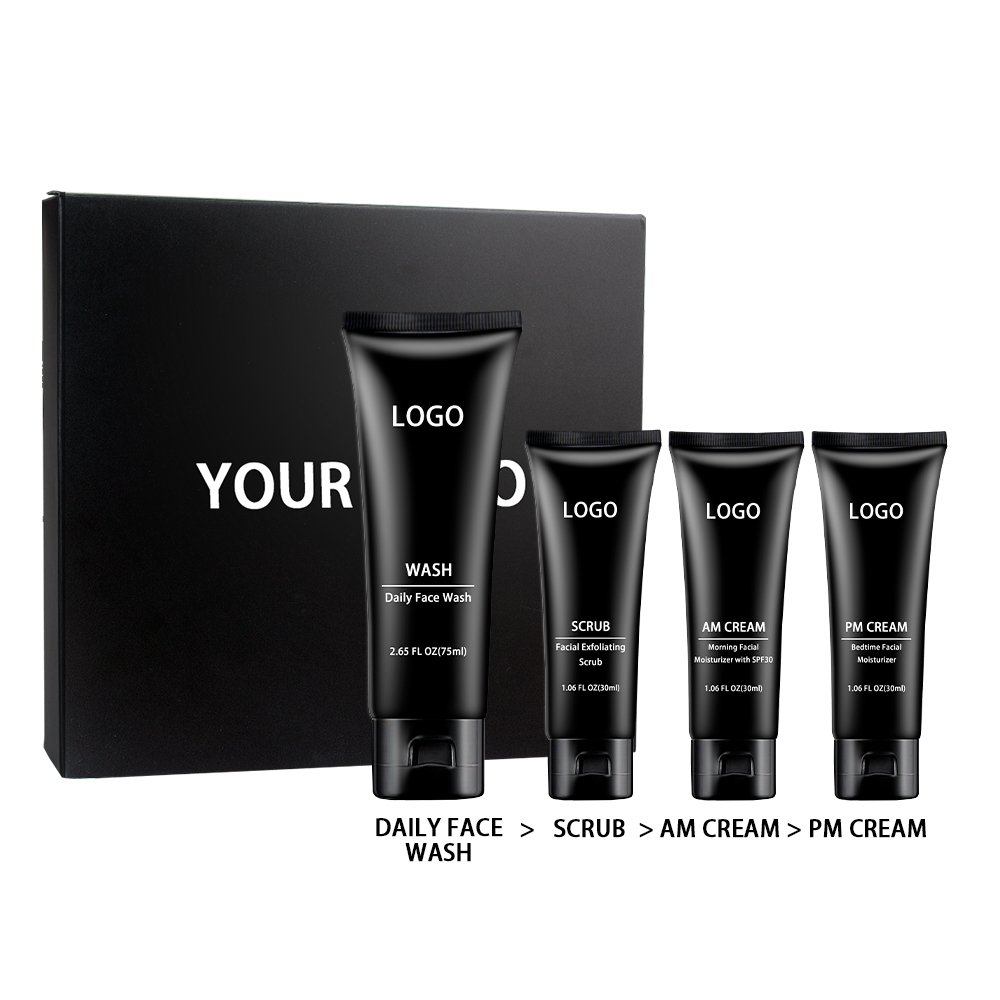 Mens Skin care Products OEM Vegan Organic Repair Facial Moisturizer With SPF 30 Skin Care Gift Set