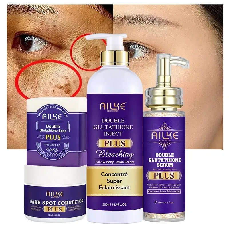 OEM Glutathion Skincare Kit Lightening Whitening Brightening Organic Anti Aging Best Skin Care Products Set