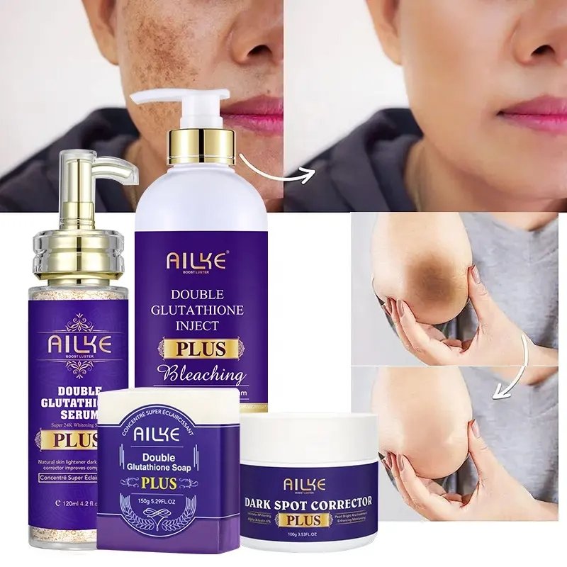 OEM Glutathion Skincare Kit Lightening Whitening Brightening Organic Anti Aging Best Skin Care Products Set