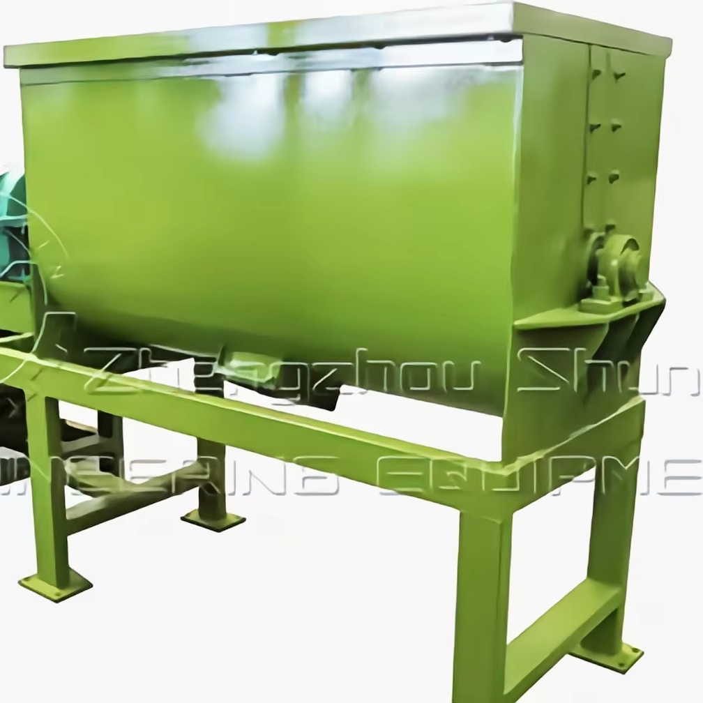2-3 tons per hour of NPK powder material/Organic Compost Horizontal Mixer for sales